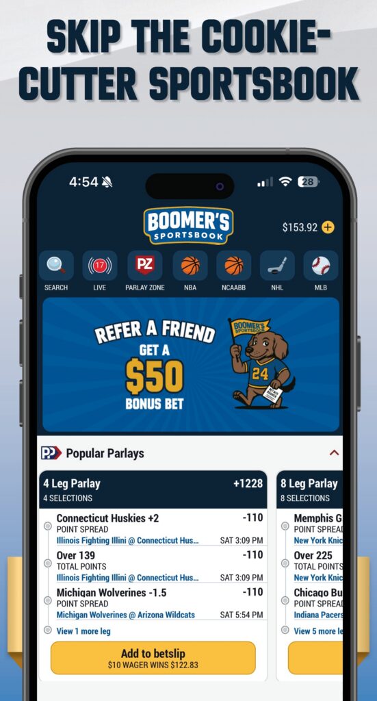 Apple App Store_Screenshots_Final9_logo_removed Boomer's Sportsbook - Skip the Cookie-Cutter Sportsbook - Mobile App mockup